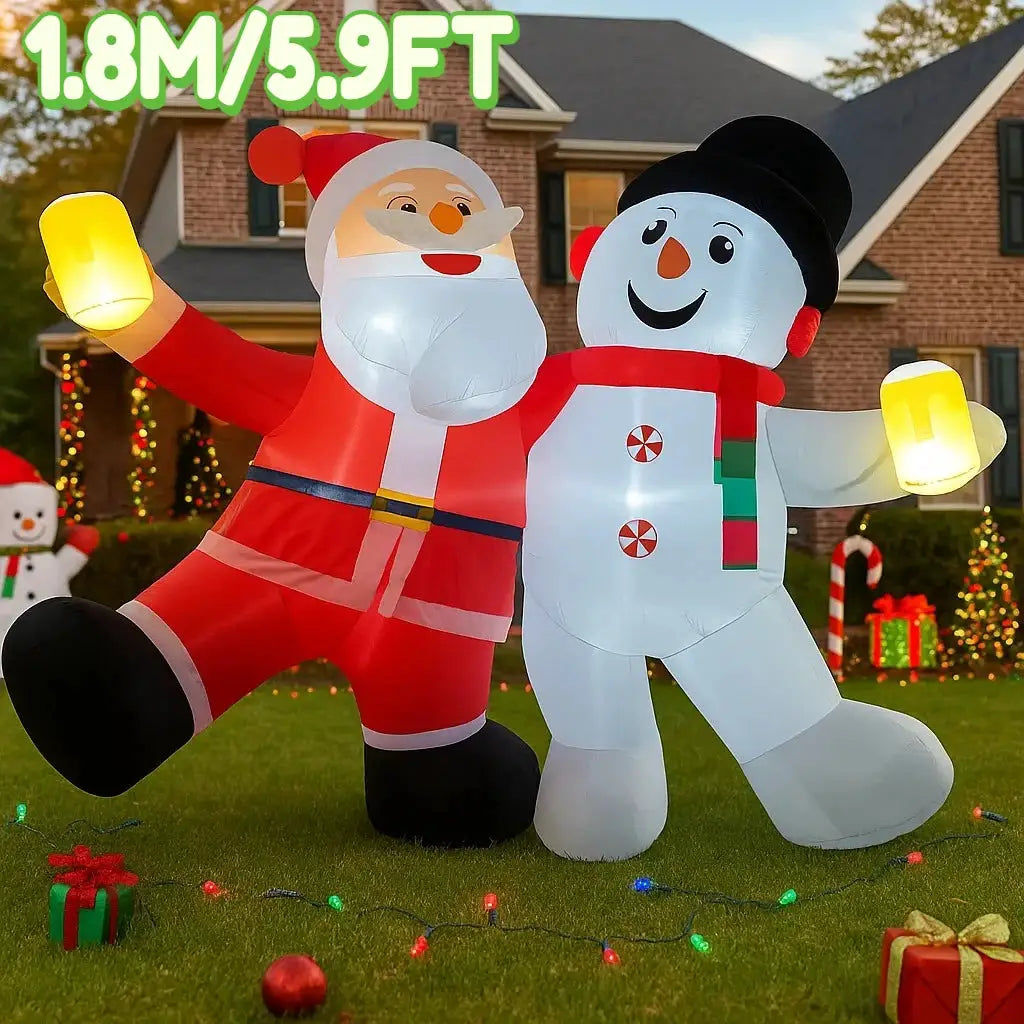 Christmas Yard Inflatables | LED Outdoor Lighting | 12 V DC Powered | 5.9 Ft