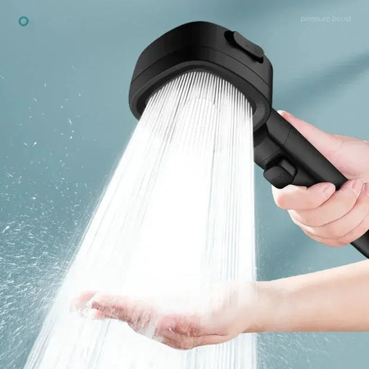 High Pressure Shower Head Water Saving 3 Modes Shower Heads Adjustable One-Key Stop Water Massage Sprayer Bathroom Accessories from PriceLows™