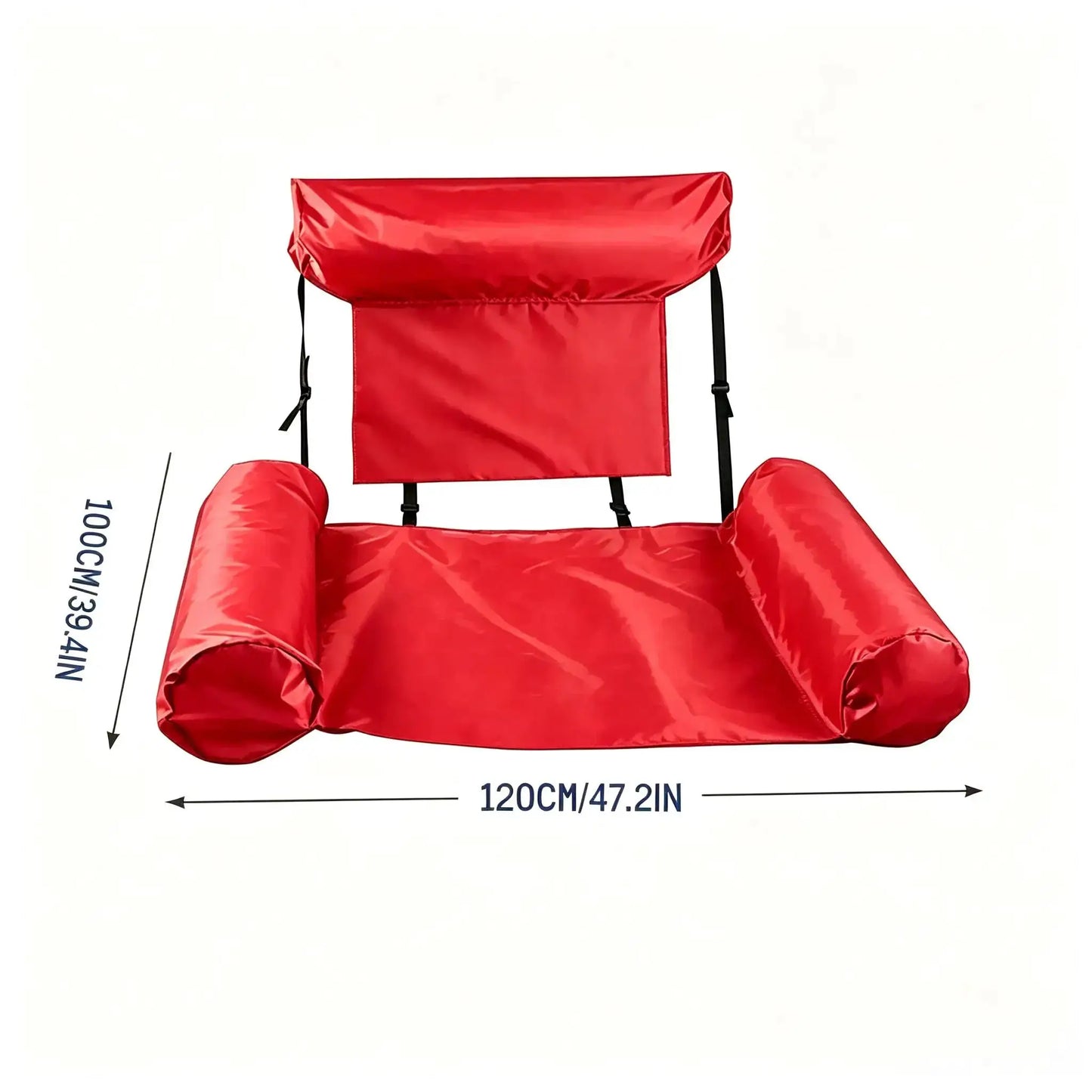 Inflatable Floating Lounger | 100x120 cm | Foldable Portable | Pool Beach