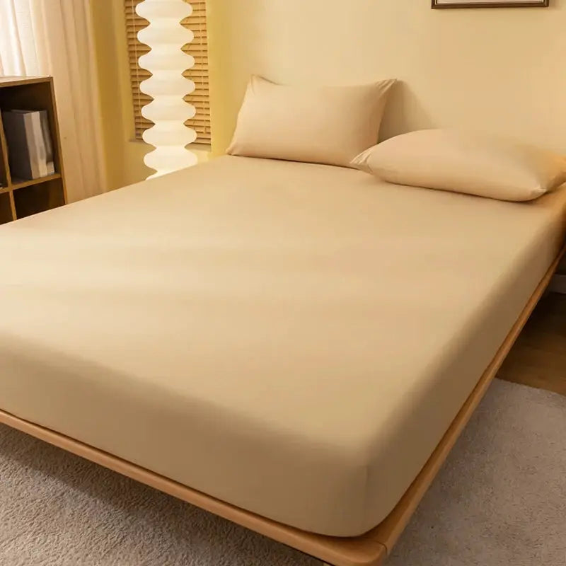1 piece of solid color matte bed sheet, solid color bed cover for bedroom, bedding (excluding pillowcases) from PriceLows™