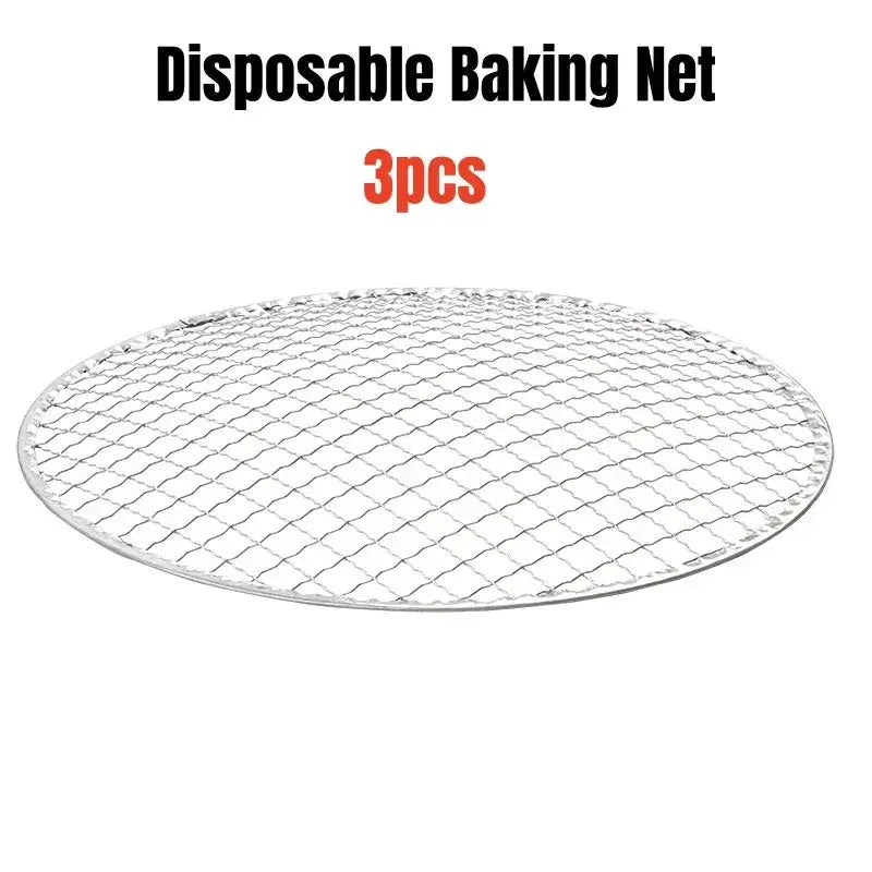 Portable Barbecue Grill Korean Charcoal Stove Stainless Steel Split BBQ Stove Round Non-stick Barbecue Rack For Outdoor Camping from PriceLows™