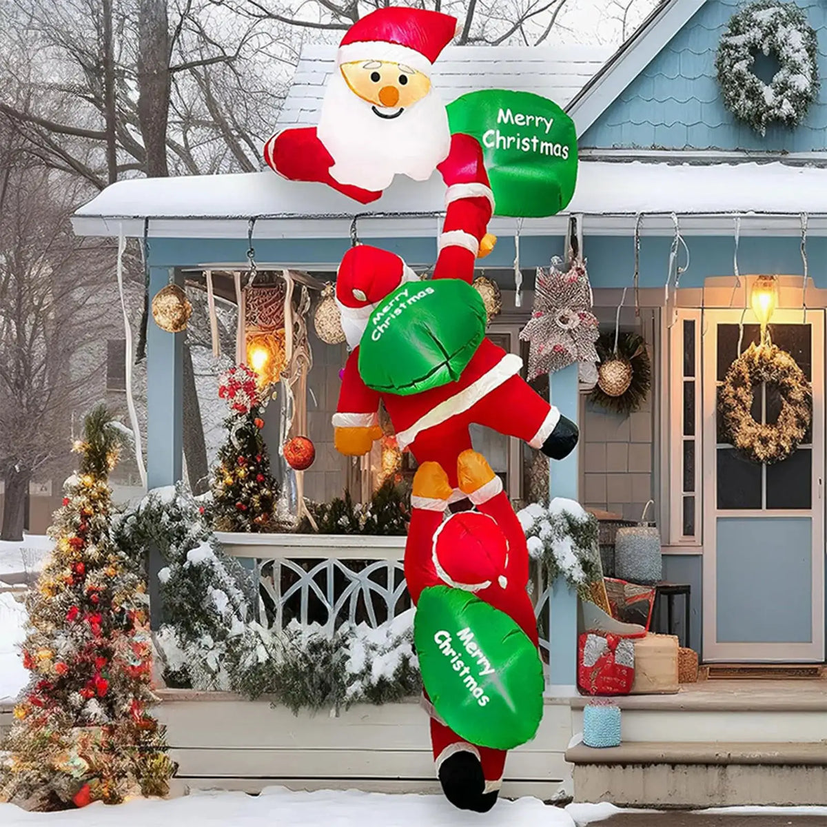 Inflatable Christmas Santa | 7.8 Ft Tall | 6 LED Lights | Waterproof