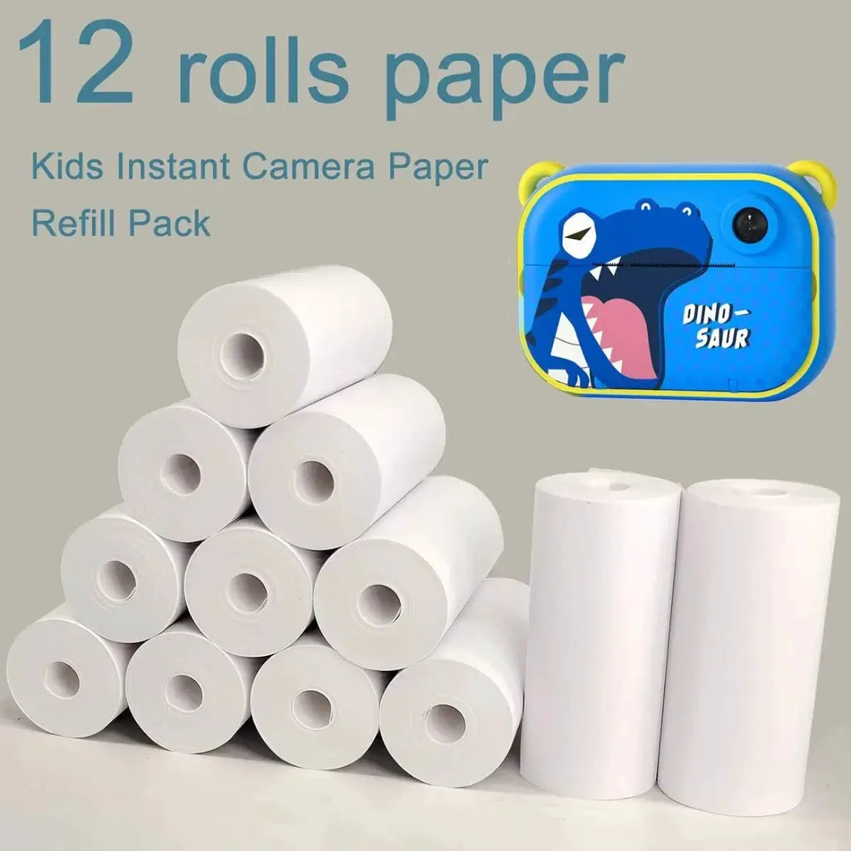 Instant Camera Paper | 57mm Coreless | Thermal Printing | 12 Rolls