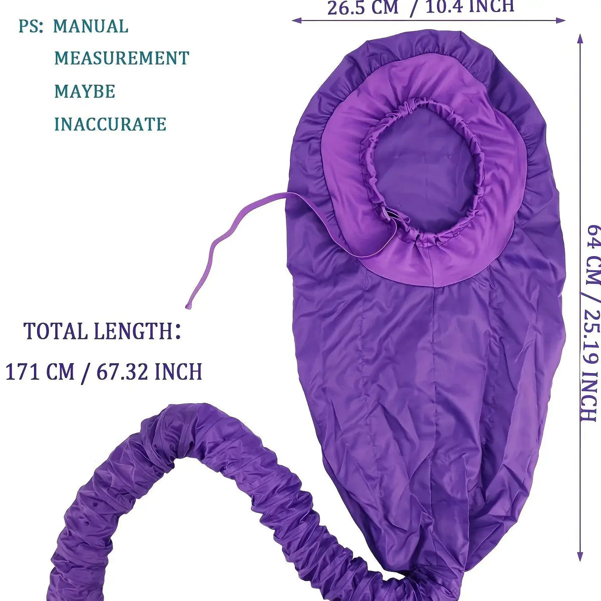 Hair Dryer Bonnet | Adjustable Straps | Deep Conditioning Cap | One Size