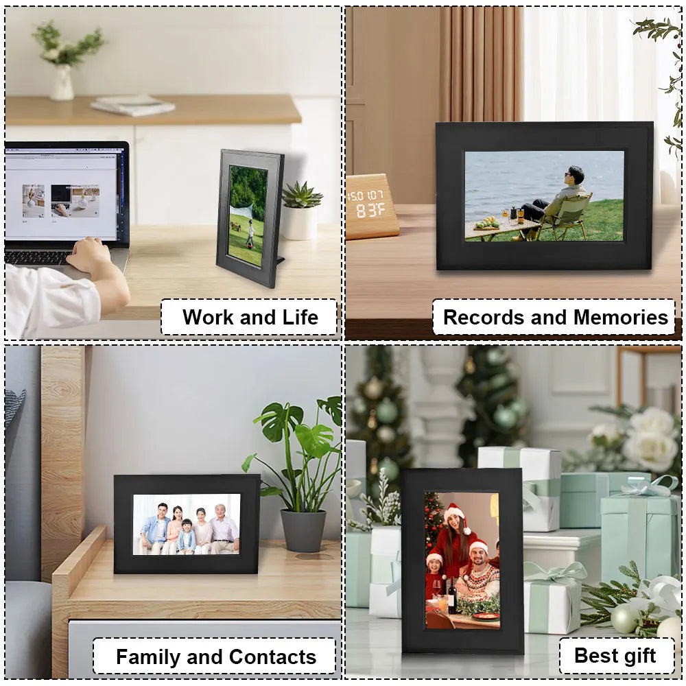 Digital Picture Frame | 7 Inch Display | 256GB Card Support | WiFi IPS 1024x600