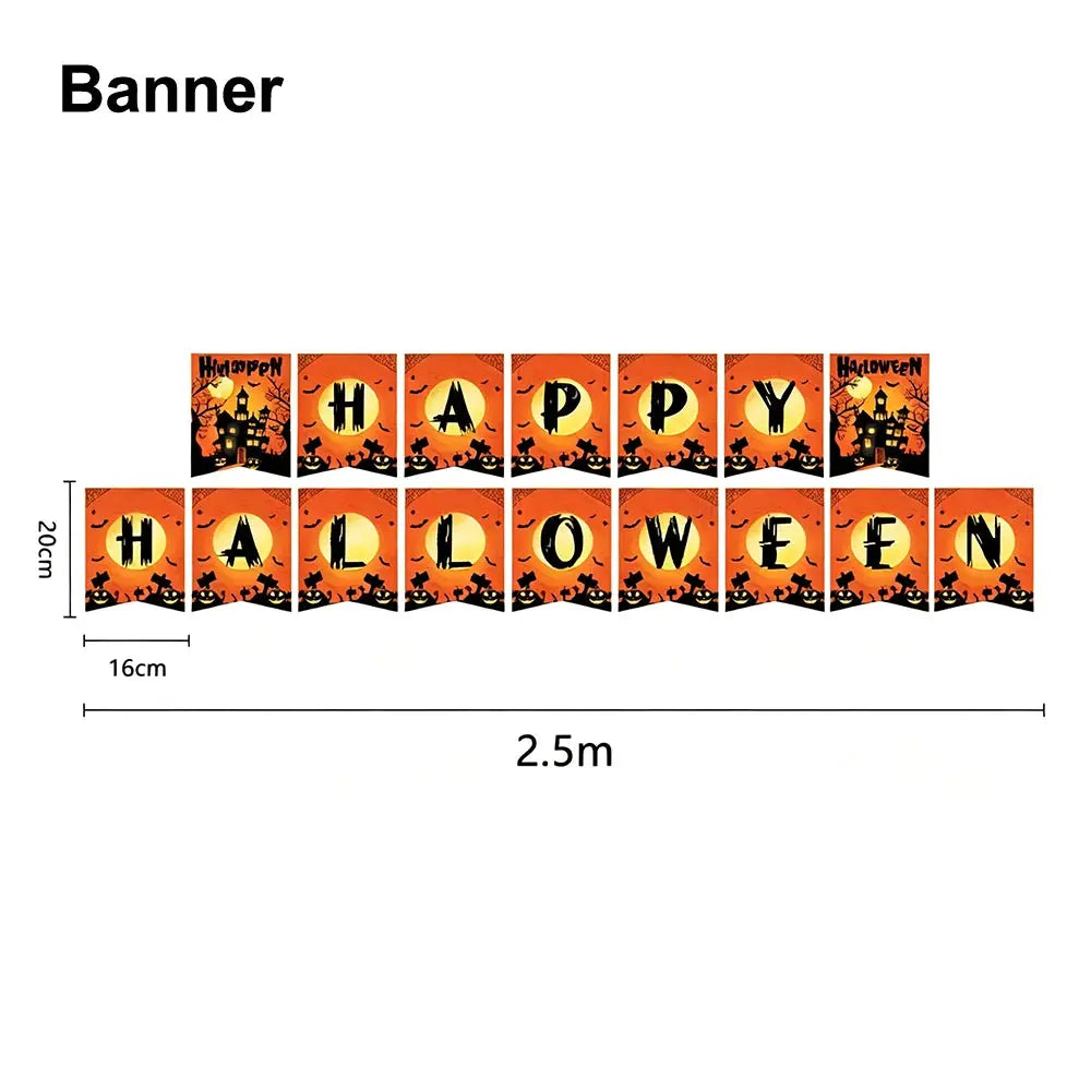 Halloween Party Supplies | Paper | Pumpkin Theme | Tableware Set