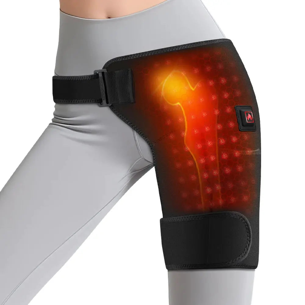 Heated Hip Brace | 660nm Far Infrared | 3 Heat Levels | Adjustable Wrap