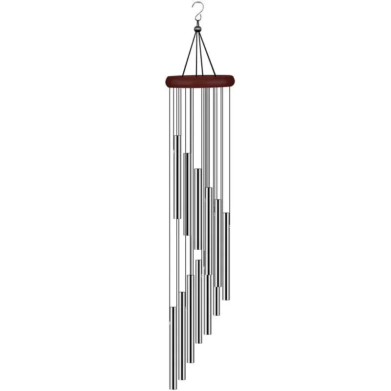 Metal Aluminium Tube Wind Chimes with Hooks, Outdoor Garden Decoration Home Wedding Party Memorial Decoration Favours from PriceLows™