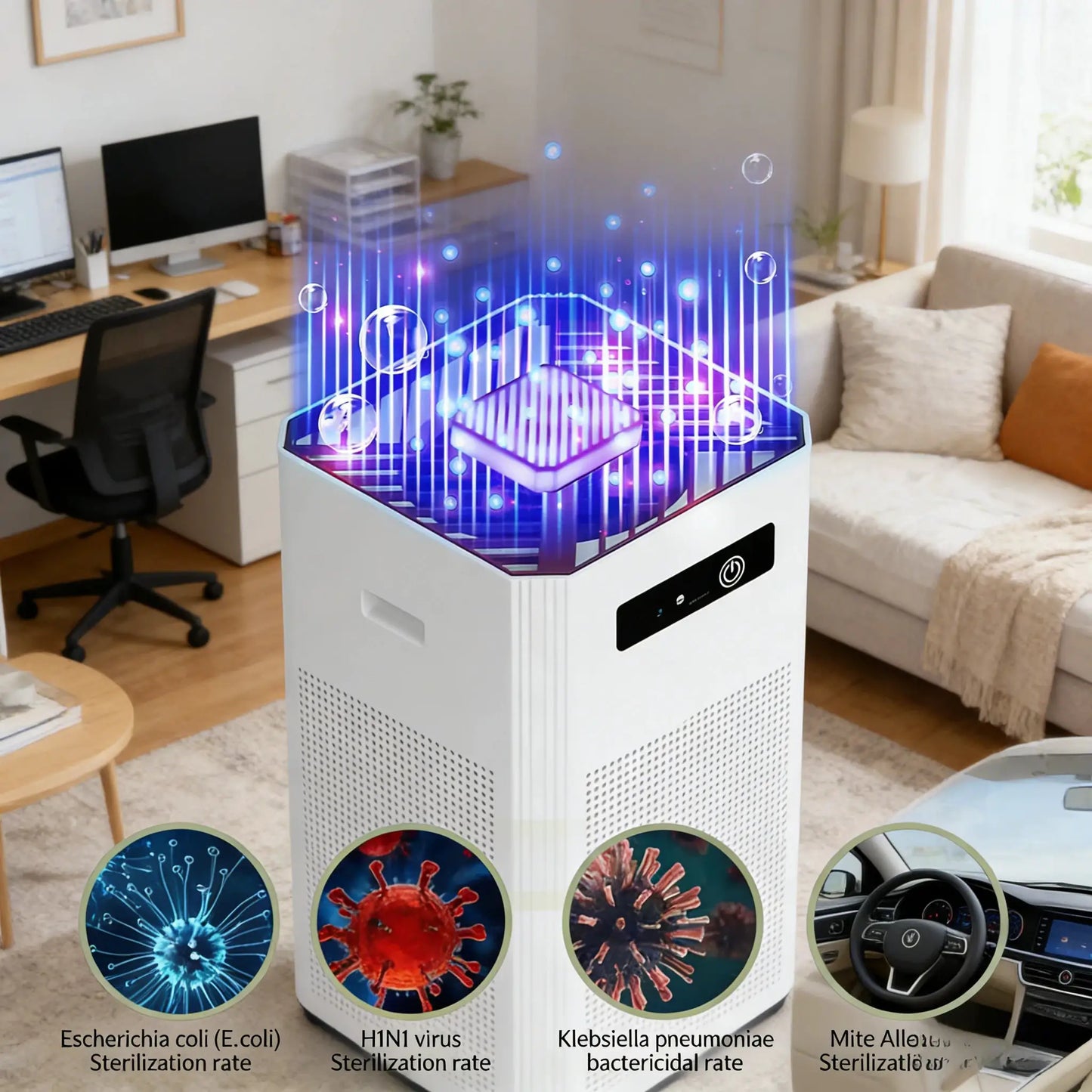 Hepa Air Purifier | 20dB Low Noise | USB Powered | Bedroom Office