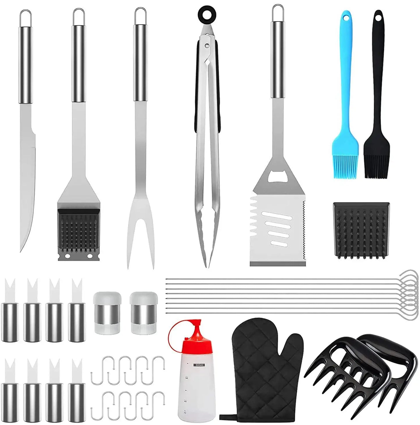BBQ Tool Set | 39-Piece Stainless Steel | Apron And Case Included | Outdoor Use