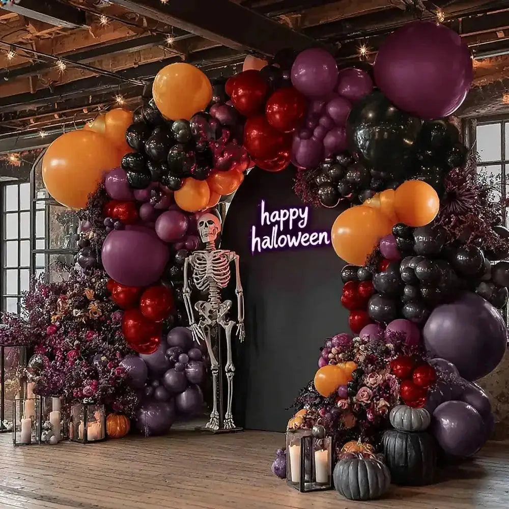 Halloween Balloons | Double Stuffed Latex | Multicolor Set | Home Event Decor