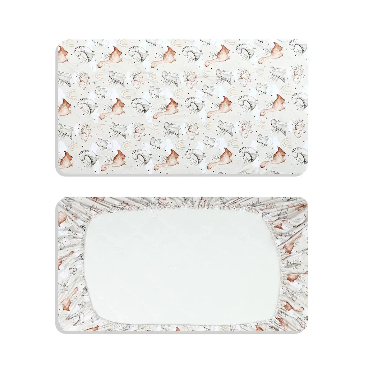 Elinfant 2PCS Cozy Fitted Crib Sheet,Mattress Cover,Newborn Changing Pad Cover,Baby Fitted Bassinet Bed Sheet from PriceLows™