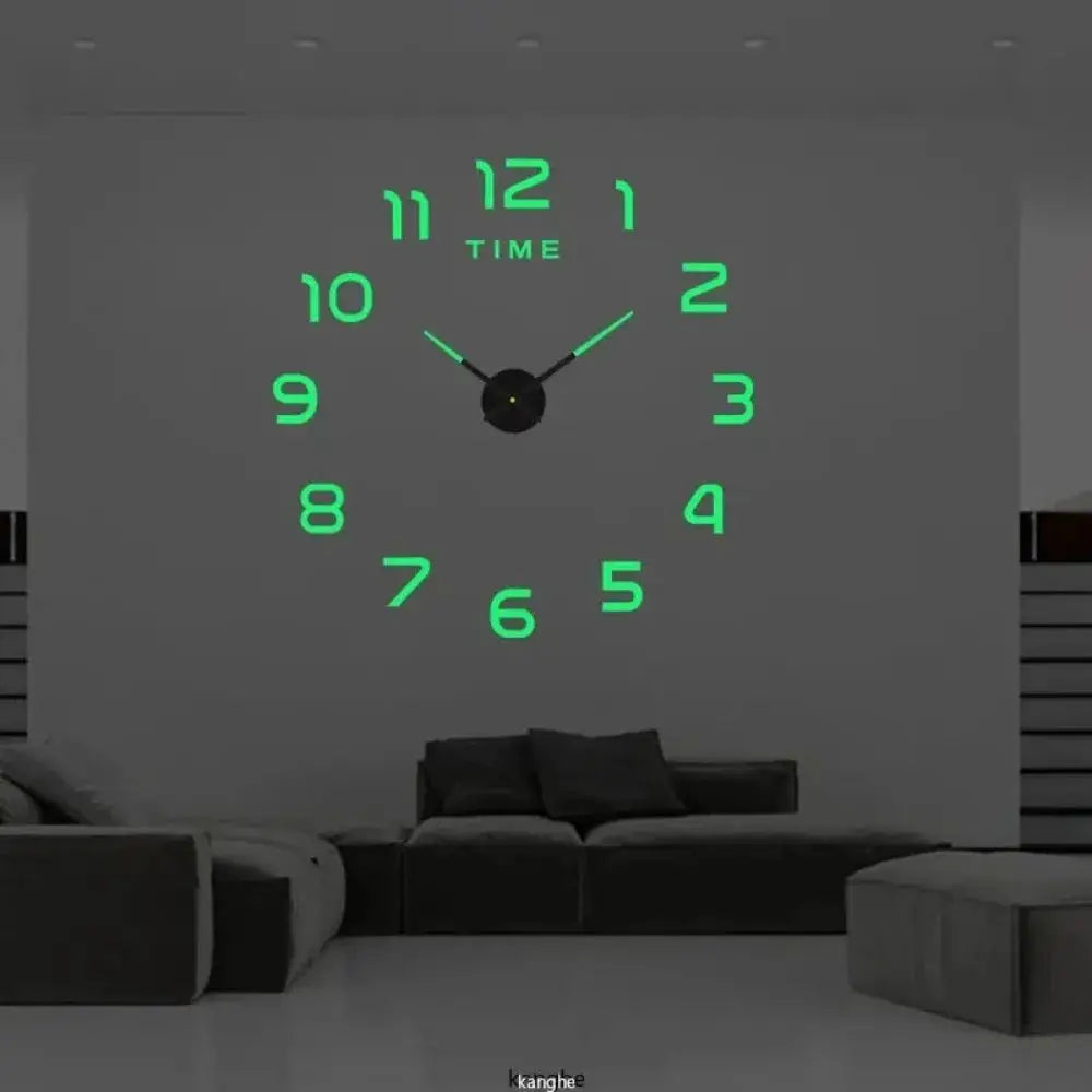 2023 Modern Design Large Wall Clock 3D DIY Quartz Clocks Fashion Watches Acrylic Mirror Stickers Living Room Home Decor Horloge from PriceLows™