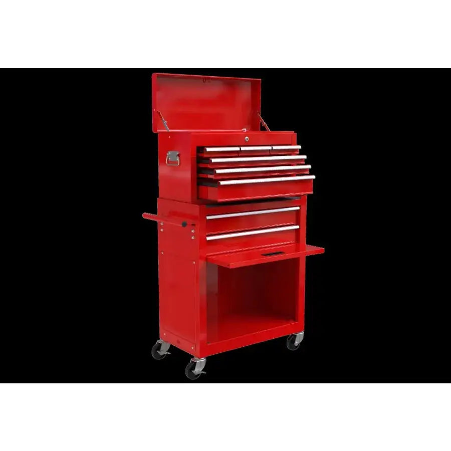 High Capacity Rolling Tool Chest with Wheels and Drawers, 8-Drawer Tool Storage Cabinet--RED from PriceLows™