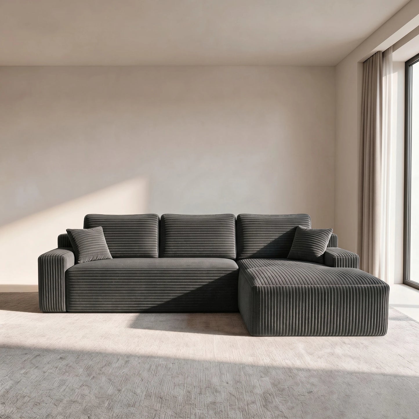 Sectional Sofa | L-Shaped With Chaise | No Assembly Required | 2000-2400mm Width