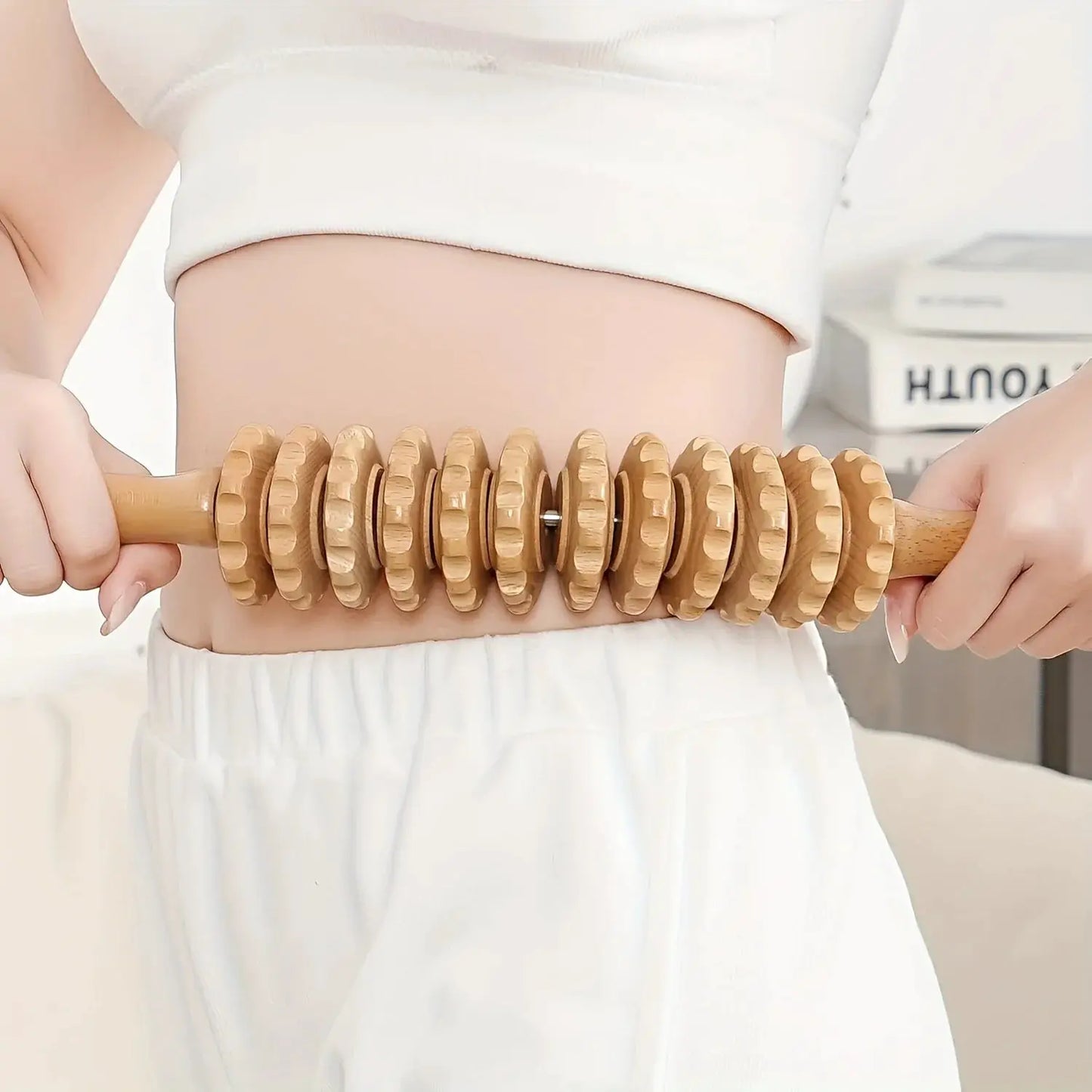 3 Piece Wooden Massage Roller Set | 12 And 9 Roller Stick | For Hands And Feet