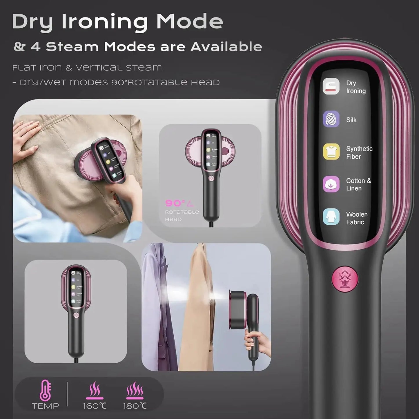 Handheld Garment Steamer | Fast Heat | Portable Travel | 220V Voltage