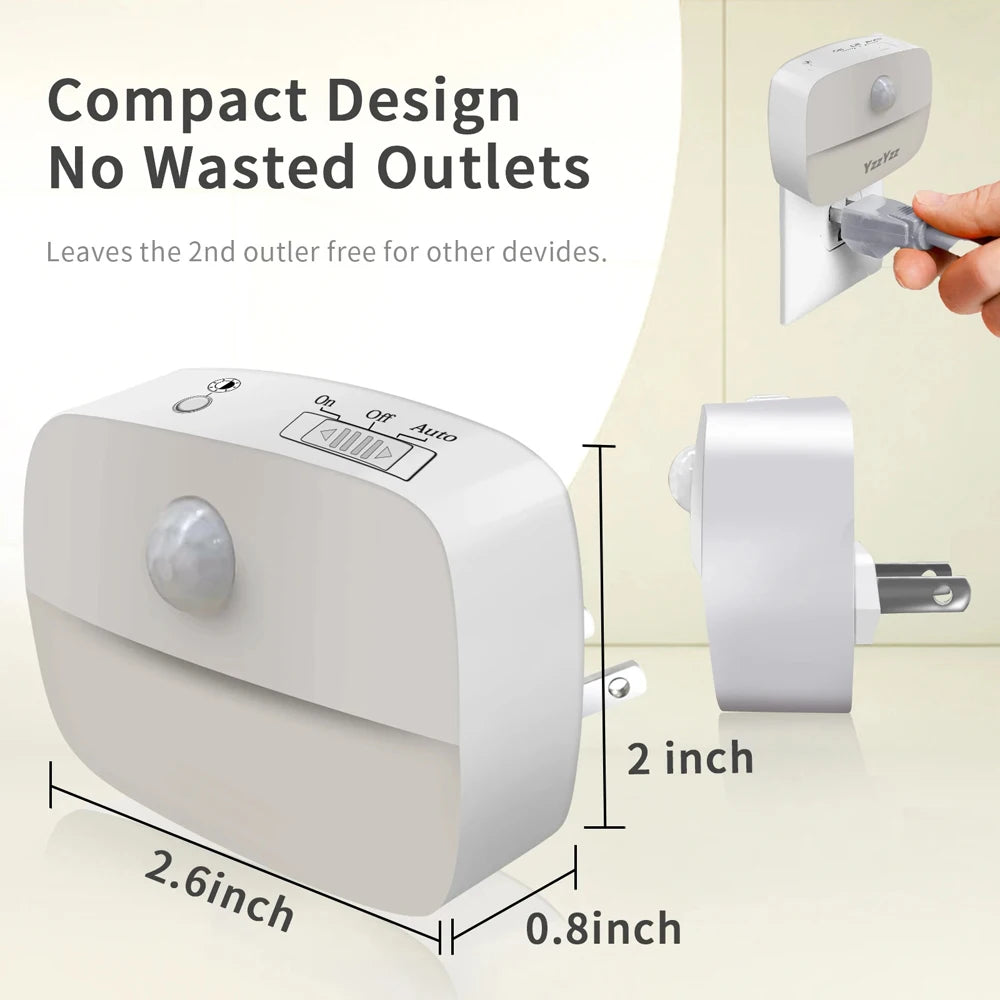LED Night Light | Motion Sensor | EU Plug 220V | Hallway WC Bedroom