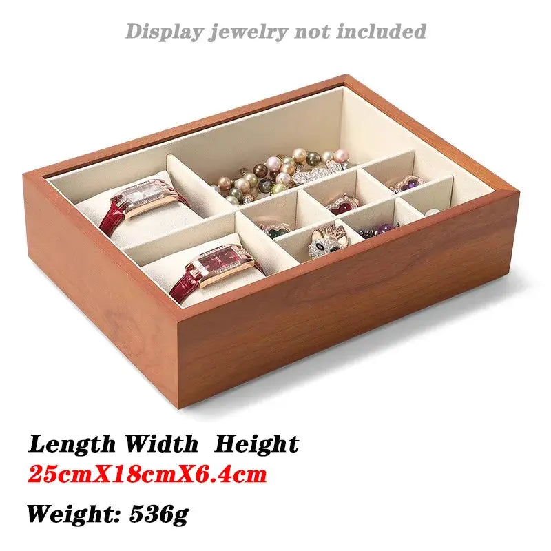Jewellery Box Organiser Wooden Jewelry Storage Box Jewelry Storage Box Jewelry Necklace Ring Display Box Earring Storage from PriceLows™