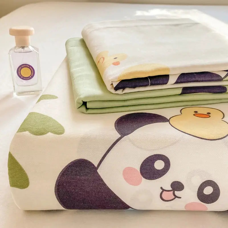 All Season Comfort 100% Cotton Flat Sheet , Soft Breathable Cute Cartoon Print Top Sheet, Wrinkle Resistant Fade Resistant from PriceLows™