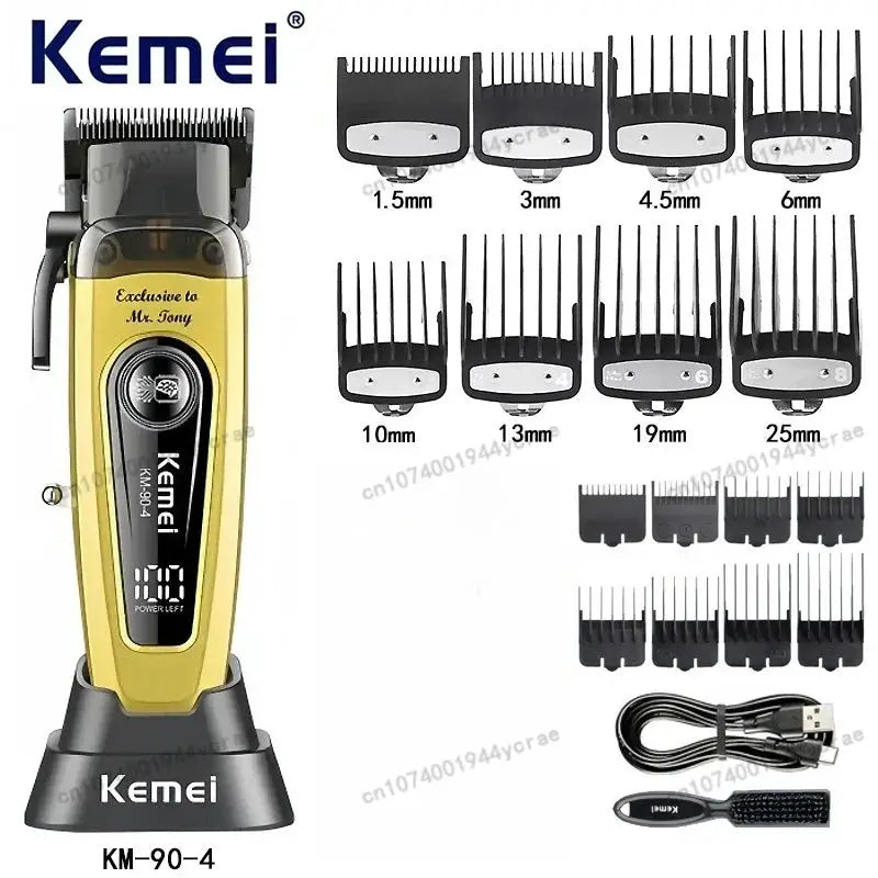 Kemei Cordless Hair Clipper | Brushless Motor | 90Min Battery Unisex