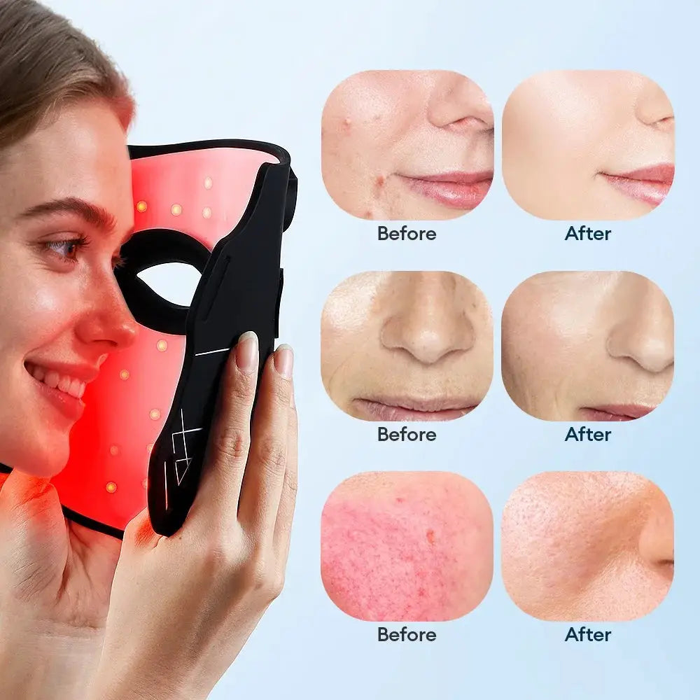 7 Colors LED Face Silicone Mask Flexible Facial Beauty LED Mask Photon Light Rejuvenation Anti-Wrinkle Skin Care Wireless Use from PriceLows™