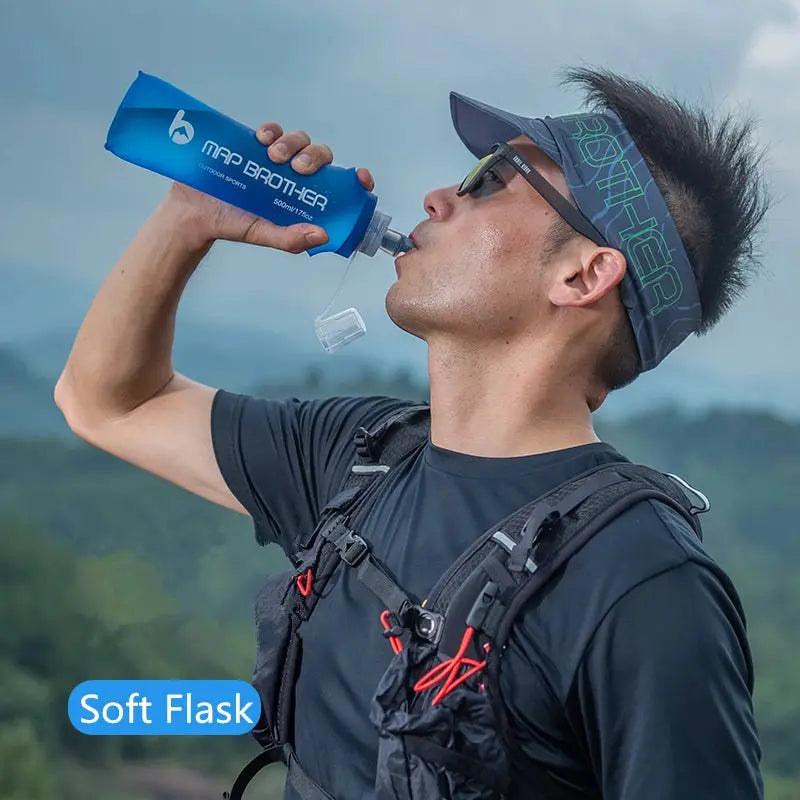 Map Brother 250ml 500ml Soft Flask Folding Collapsible Water Bottle TPU Free for Off Road Running Hydration Pack Waist Bag Vest from PriceLows™