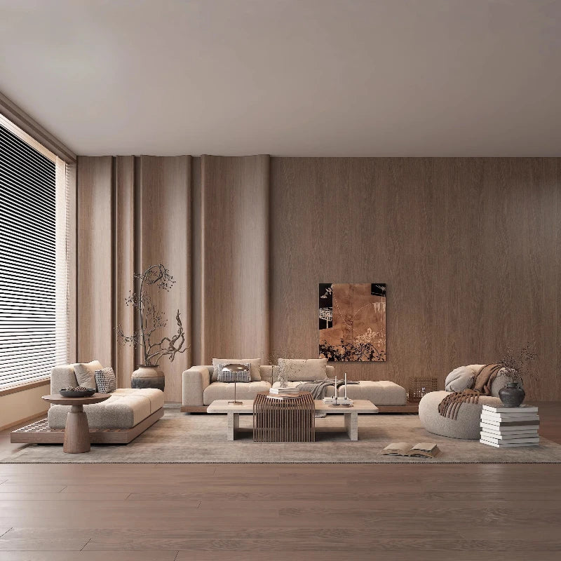Sofa | Oversized Yellow Nordic Modern | Composite Fabrics, Wood Frame | L-Shaped