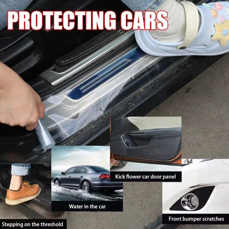 Universal Clear PPF Car Protective Film Anti Scratch Paint Door Sill Bumper Edge Guard Auto Transparent Sticker Rhino Skin Wrap from PriceLows™