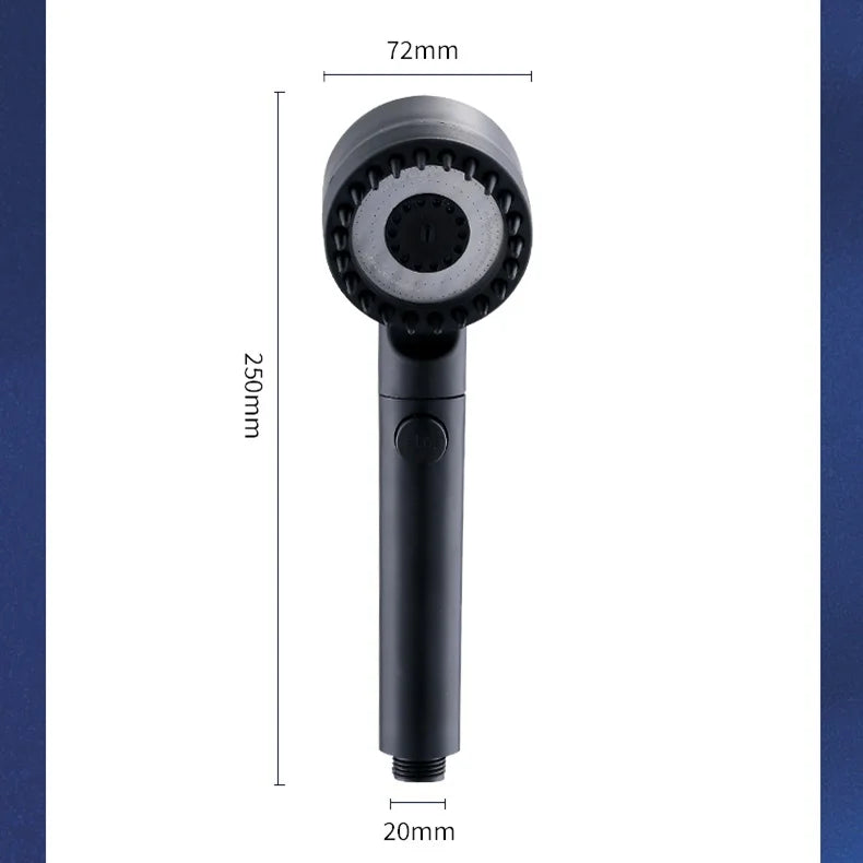 Shower Head | High Pressure | 3 Mode Spray | ABS Plastic Hand Held