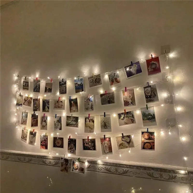 2M/5M/10M LED Photo Clip Lights String Fairy Lights Battery Box Garland Bedroom Home Party Photo Wall Wedding Christmas Decor from PriceLows™