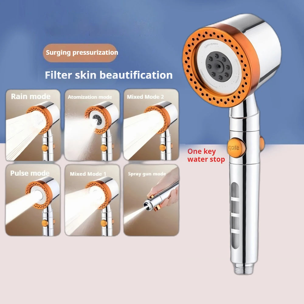 Shower Head | 5 Spray Modes | High Pressure | ABS Plastic