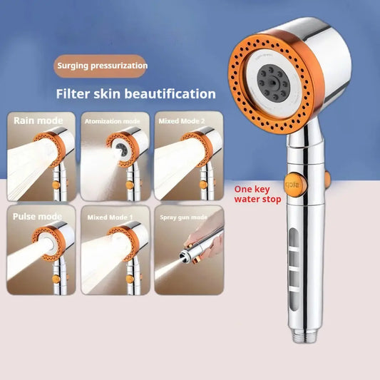 Shower Head | 5 Spray Modes | High Pressure | ABS Plastic from PriceLows™
