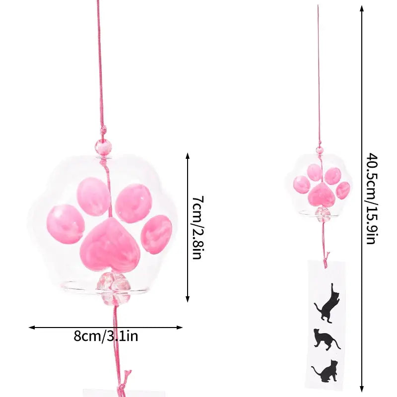 Japanese Sakura Glass Wind Chime Cherry Blossom Wind Bell Korean Kawaii Room Decor Hanging Decor Wind Chimes Outdoor 후우링 from PriceLows™