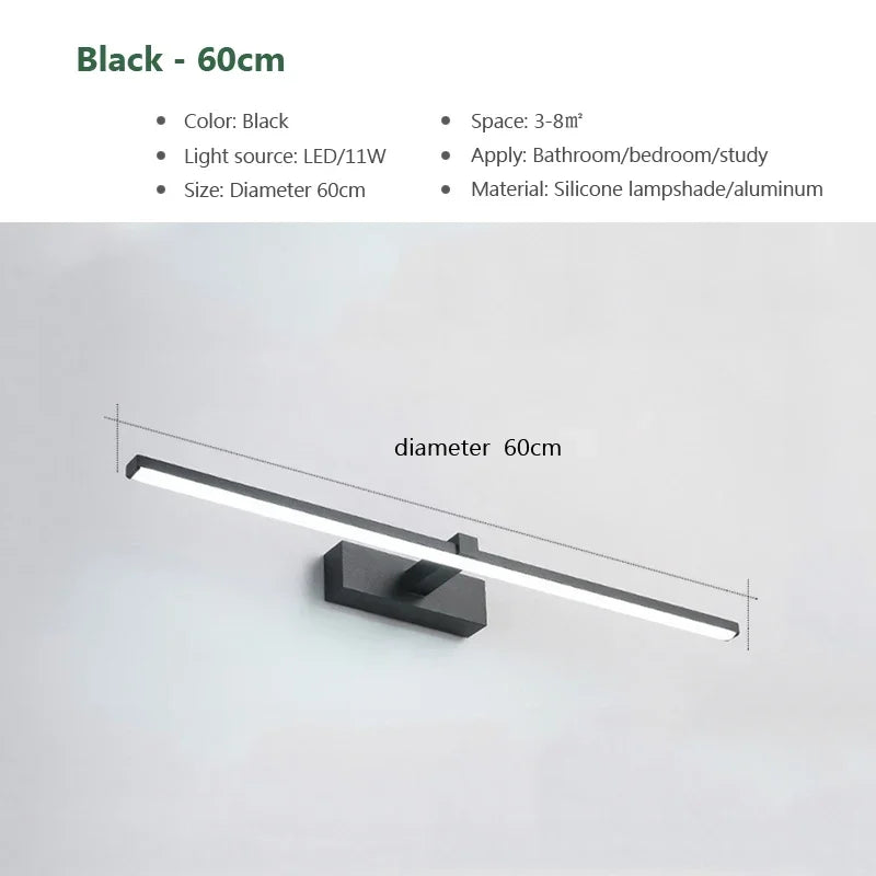 LED Wall Light | Three Color Temperatures | Aluminum Body | Black, White