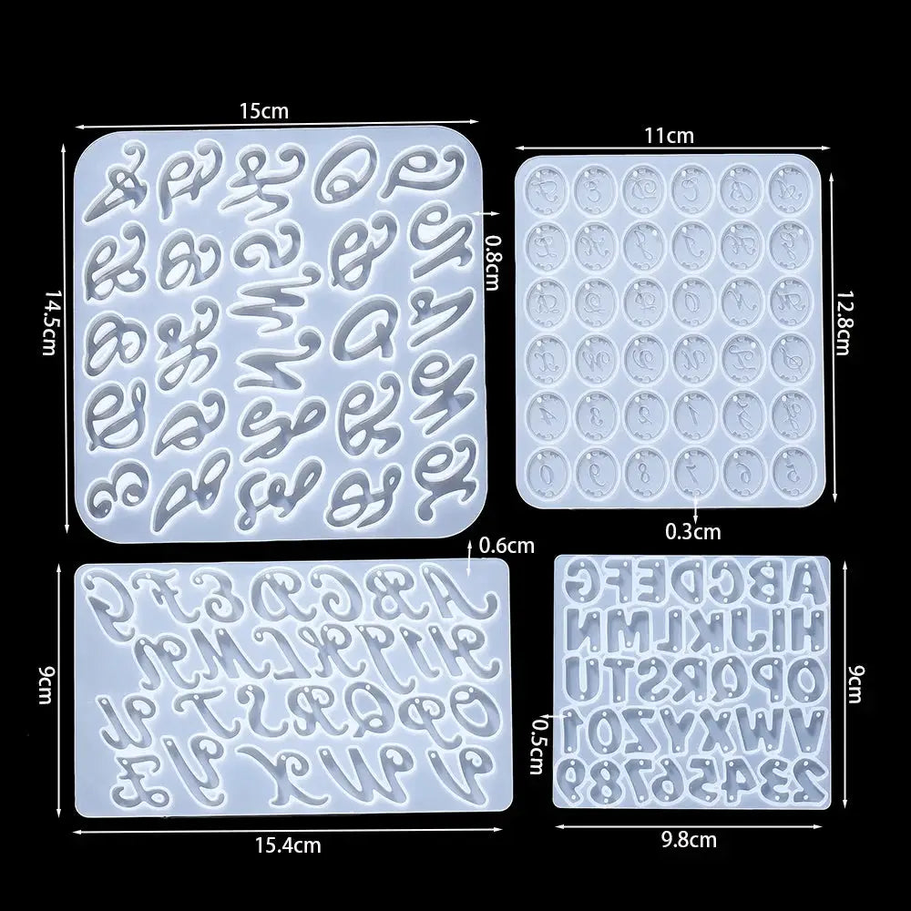 Alphabet Epoxy Resin Silicone Mold | DIY Jewelry Crafts Mould