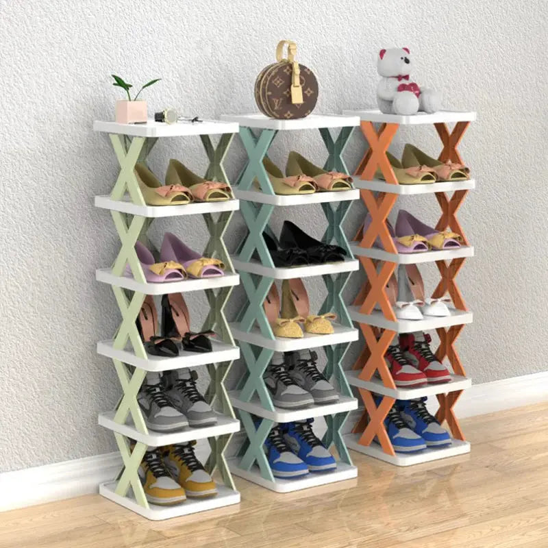 Stackable Shoe Rack Multi Layer Shoes Storage Organizer Removable Space Saving Shoes Shelf Plastic Shoes Cabinets Home Supplies from PriceLows™