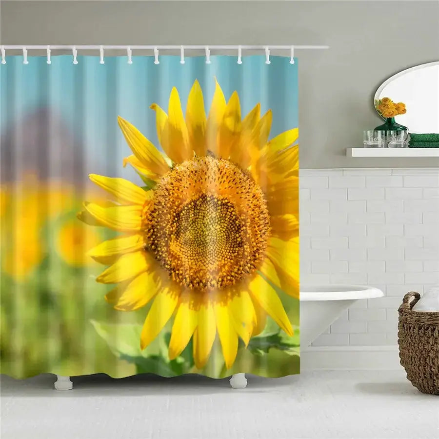 3D Flower Plum Blossom Lotus Lavender Rose Shower Curtains Bathroom Curtain Frabic Waterproof Polyester Bath Curtain with Hooks from PriceLows™