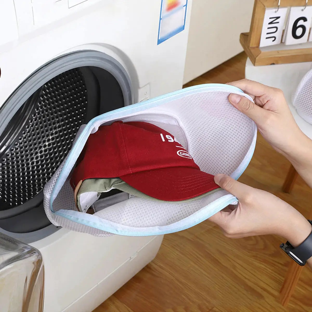 Hat Washing Bag | Mesh Polyester | Retains Shape | Pack of One
