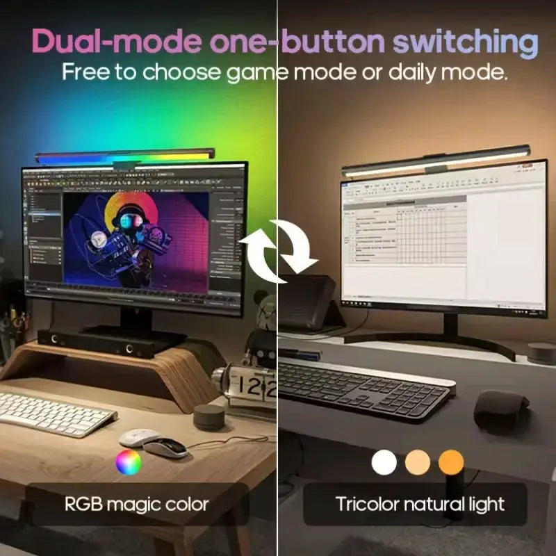 Dimming Lighting Computer Monitor Screen Light Bar LED Desk Lamp Monitor Light Bar Eye-Care Stepless Table Lamp for Work Gaming from PriceLows™