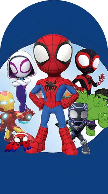 Spider-Man Arch Backdrop | Custom Name | Birthday Theme | Standard Size