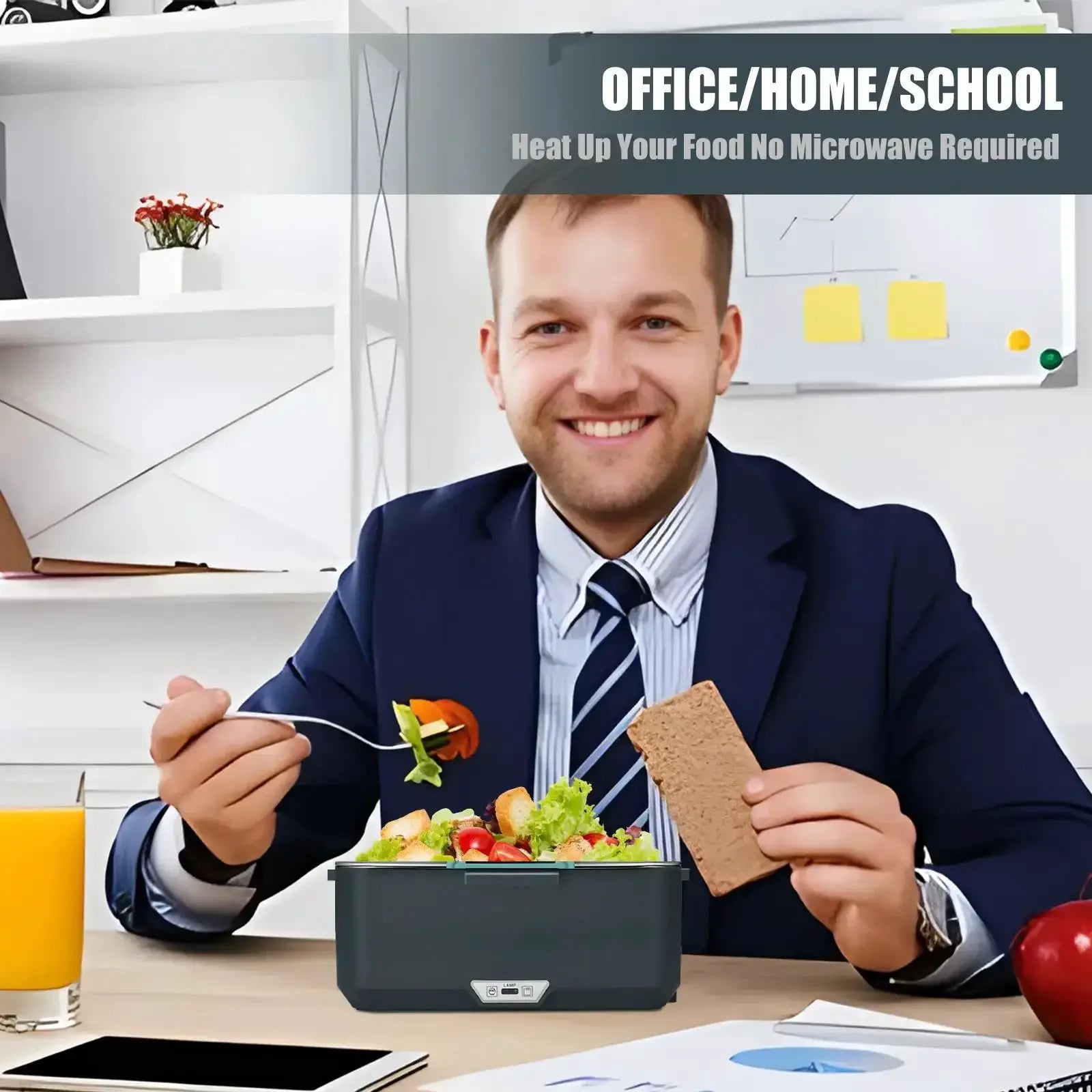TINSOL New 3.5L Electric Lunch Box 90W Portable Food Heater Suitable for Car or Home Leak-proof Lunch Heating Microwave from PriceLows™