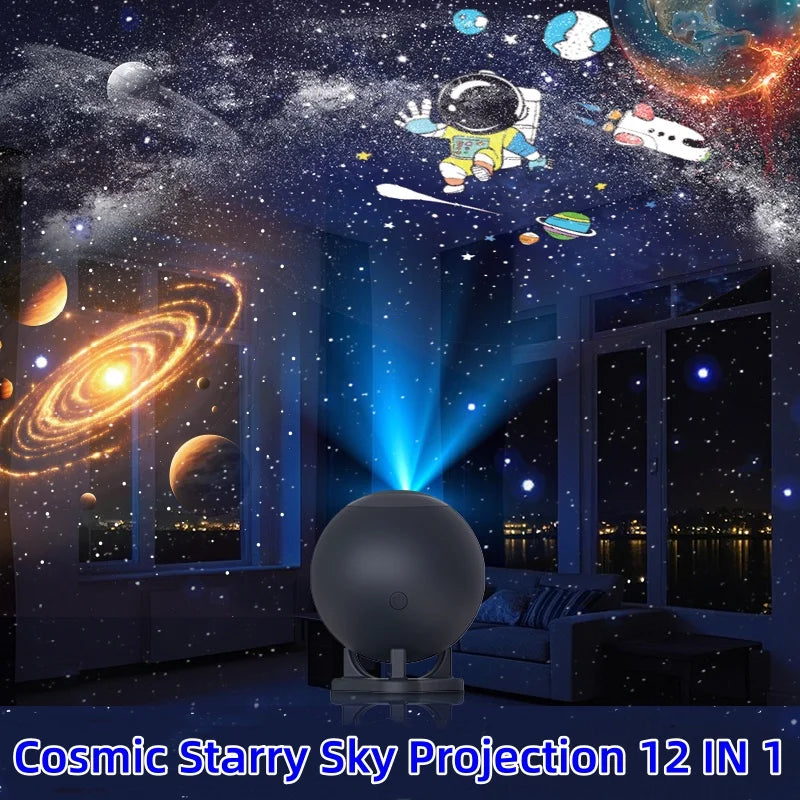 Galaxy Projector | 12 In 1 Features | Starry Sky Projections | Gift for Kids