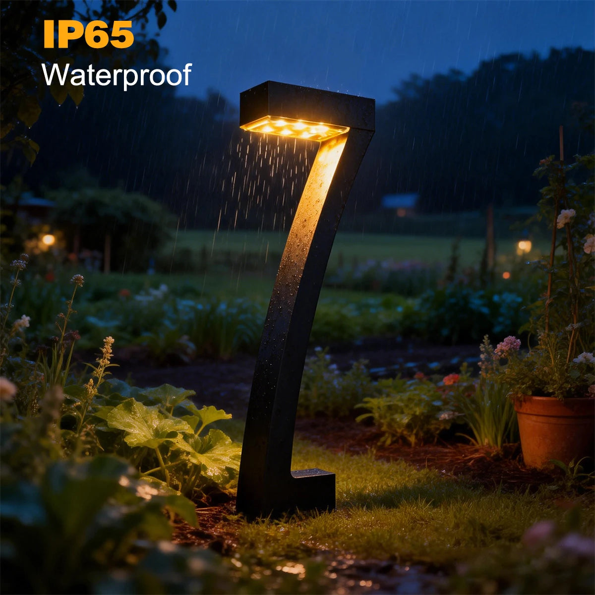 Solar Lights 7-Shape for Garden Lawn IP65 Waterproof Pathway Landscape Lighting 6 LED Auto Dusk to Dawn Solar Ground Light from PriceLows™
