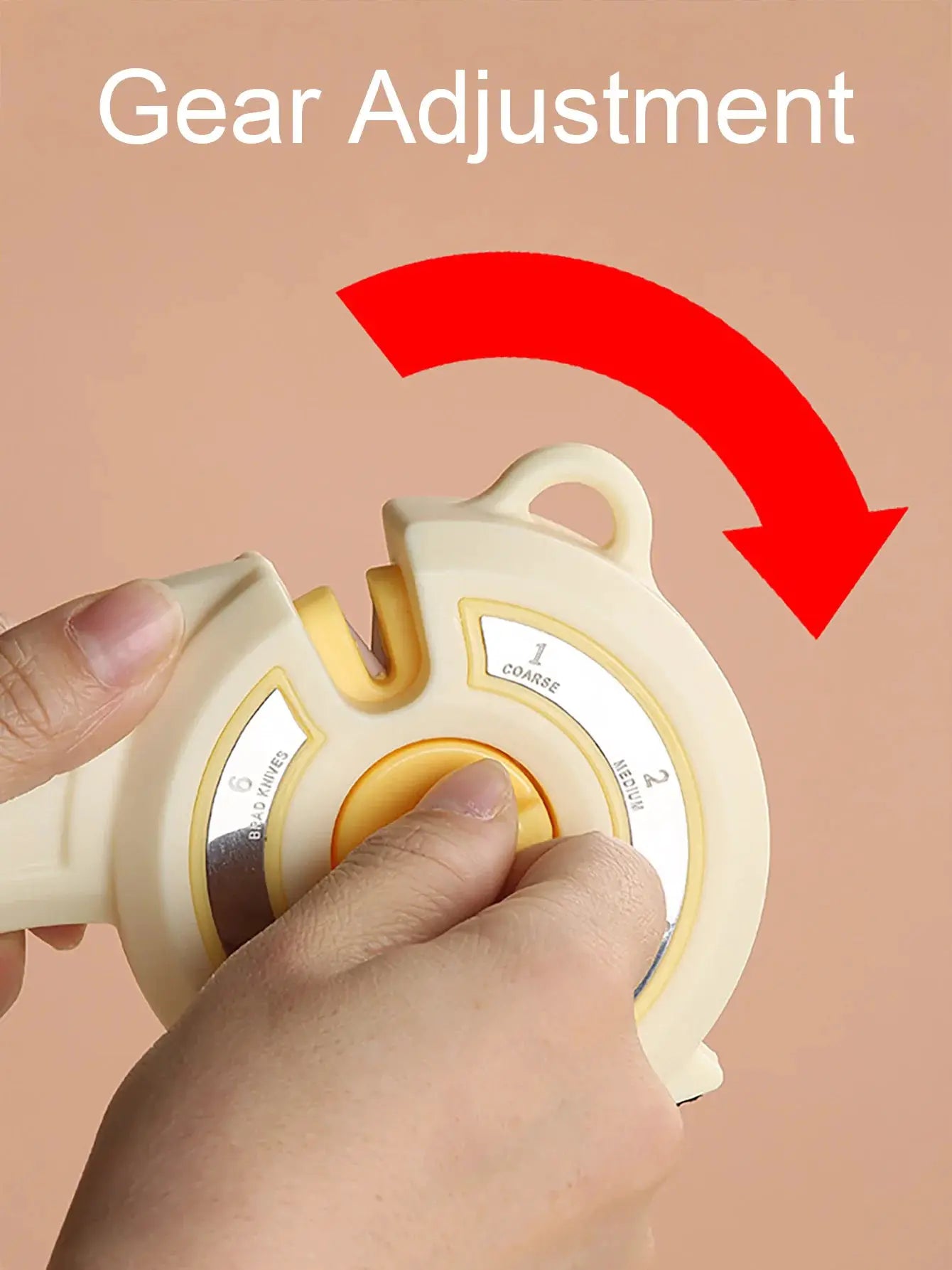 Knife Sharpener | 6 In 1 | Rotary Knob | Kitchen Knives Scissors Bread Knives