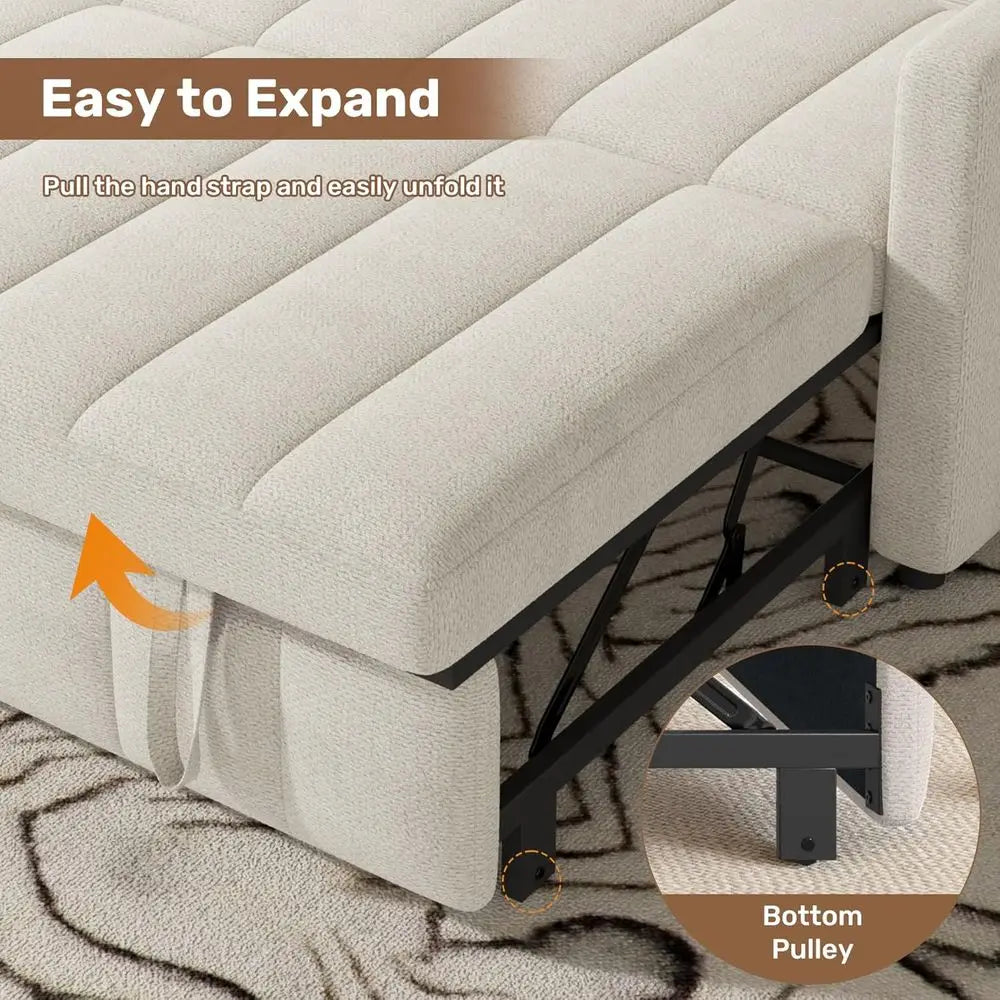 Sleeper Sofa Bed | 3-in-1 Convertible | Pull-Out Couch | Loveseat