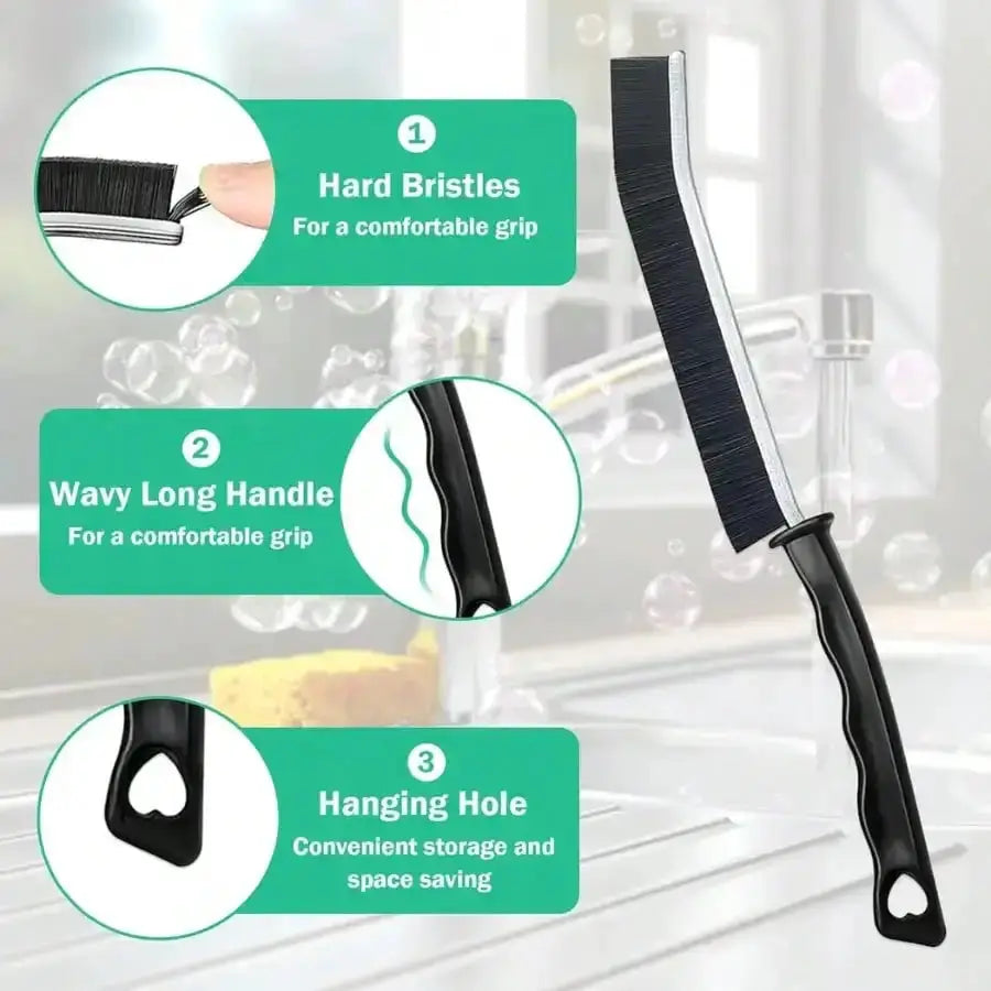 Multi-Purpose Corner Cleaning Brush - Hard Bristle Gap Scrubber for Stubborn Stains in Bathroom, Kitchen & Laundry from PriceLows™
