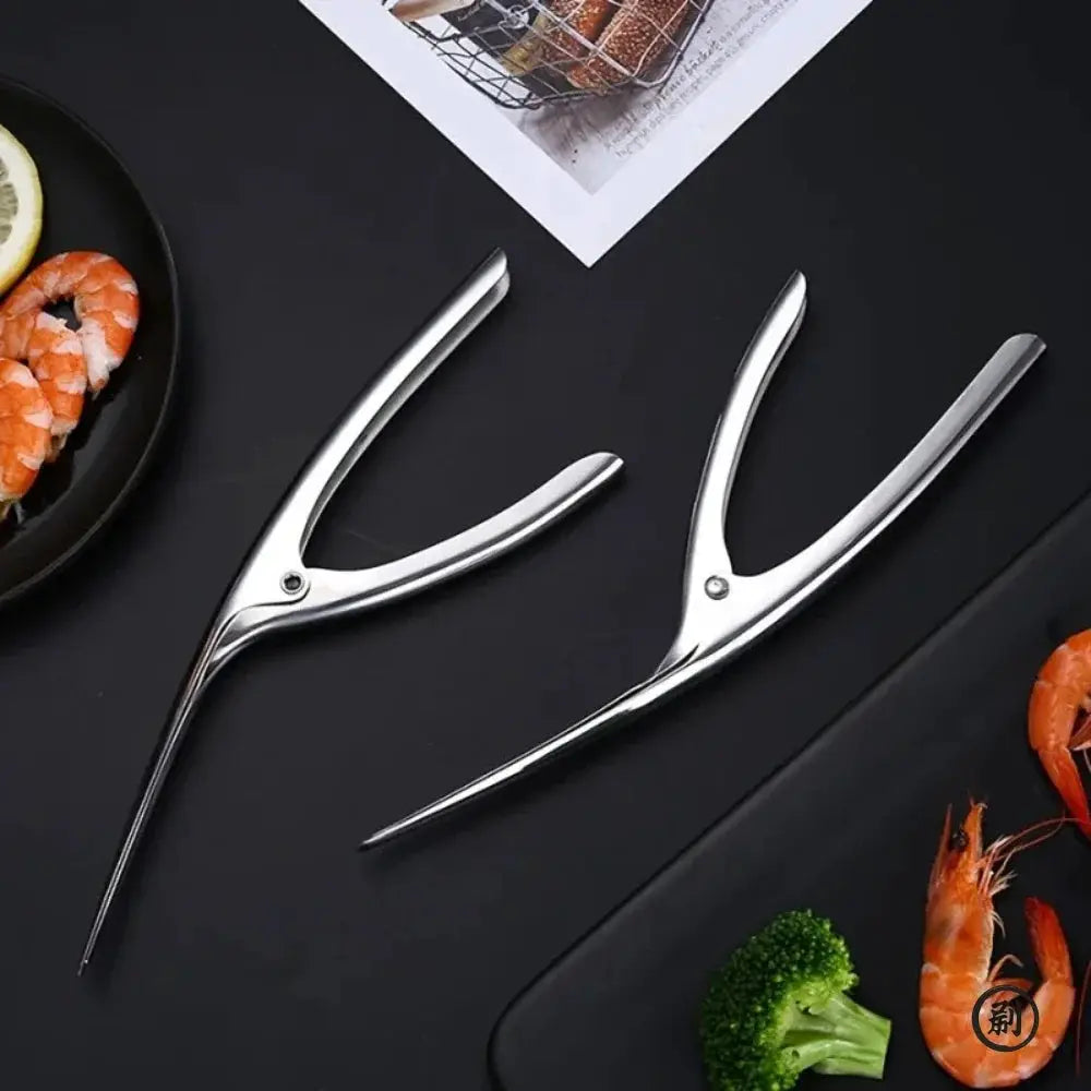 Stainless Steel Shrimp Deveined Device - Ergonomic Fishbone Design，Easy Shell Removal，Kitchen Seafood Preparation Gadget from PriceLows™