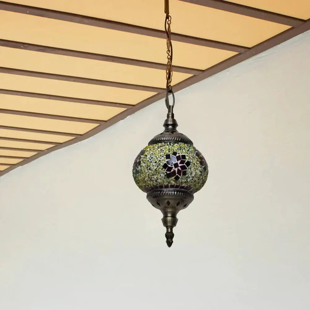 Mosaic Pendant Light Turkish Moroccan Mosaic Hanging Ceiling Lamp E27 Restaurant Club Single Head Chandelier for Bar Home Hotel from PriceLows™
