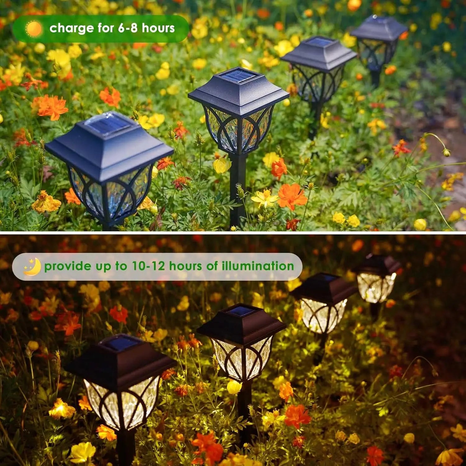 1-10Pack Solar Yard Lights Bright Lawn Lights Outdoor Waterproof Led Solar Pathway Lights Landscape Path Lights from PriceLows™